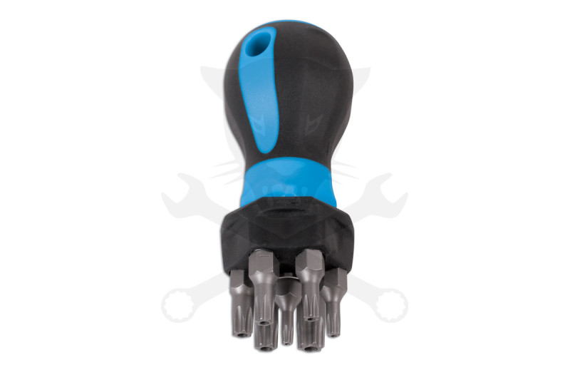 Csavarhúzó bit hajtó + torx lyukas bit készlet T10-T40