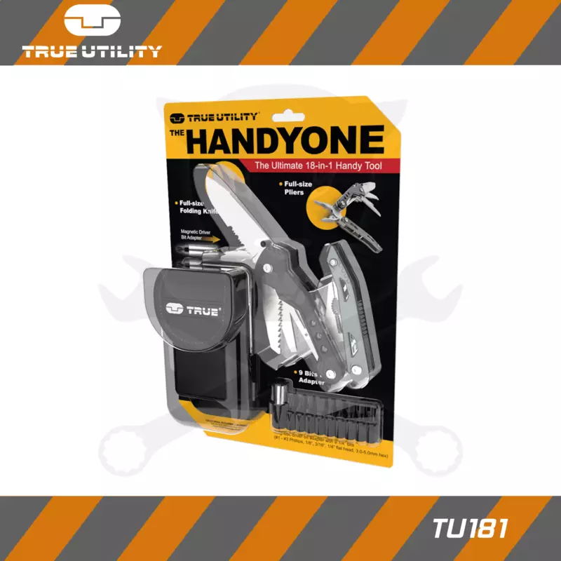 Multifunkciós szerszám, HANDYONE 18in1 - Fekete-Ezüst - True