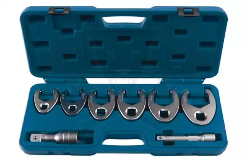 Villáskulcs adapter készlet nyitott 1/2"-3/4" 6+2 db: 33-50 mm "Crowfoot"
