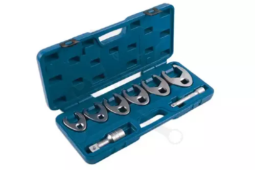 Villáskulcs adapter készlet nyitott 1/2"-3/4" 6+2 db: 33-50 mm "Crowfoot"