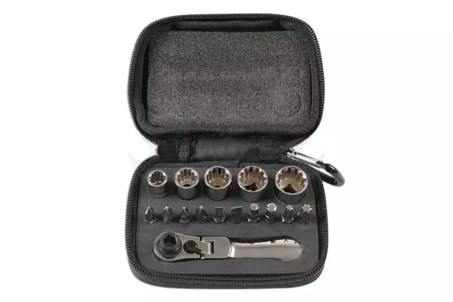 Dugókulcs készlet Gear Lock - Alldrive 1/4" 16 db-os készlet - Laser