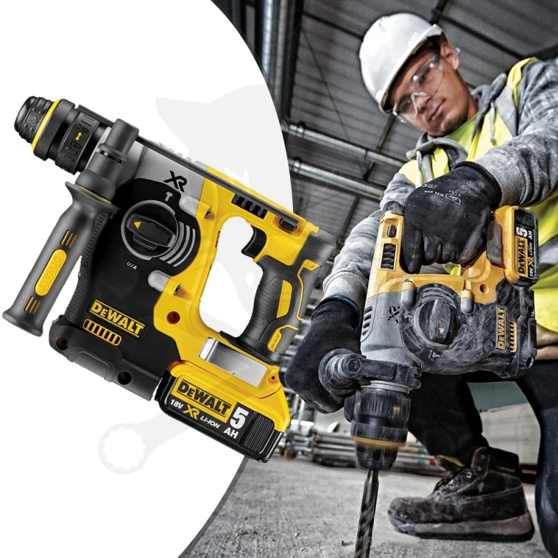 Fúró-vésőkalapács akkus 18V 2.1J 2db 5.0Ah - kefementes - DeWalt