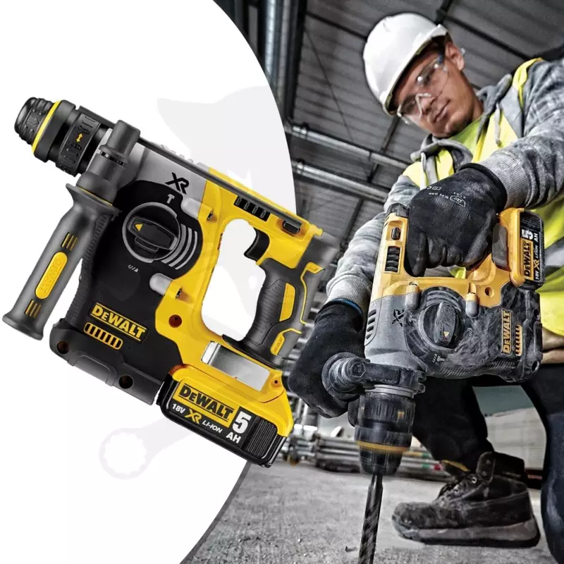 Fúró-vésőkalapács akkus 18V 2.1J 2db 5.0Ah - kefementes - DeWalt