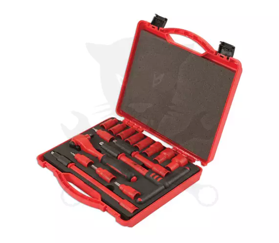 Dugókulcs készlet VDE 1000 V Szigetelt/Hibrid szerszám készlet3/8" 16 db-os