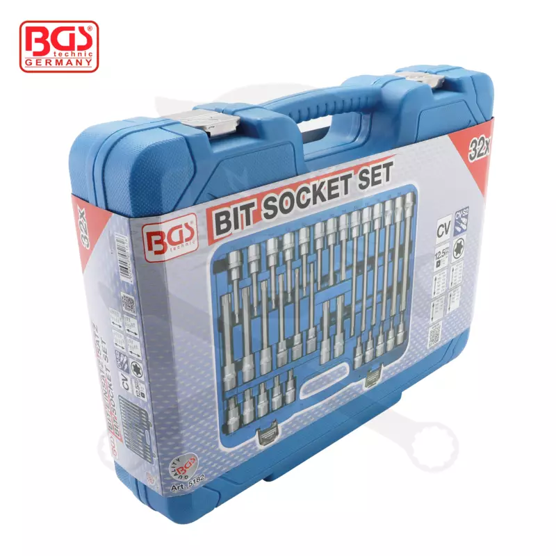 Rátűzőkulcs - crowa+bit készlet Torx készlet 1/2" 32 db-os - BGS