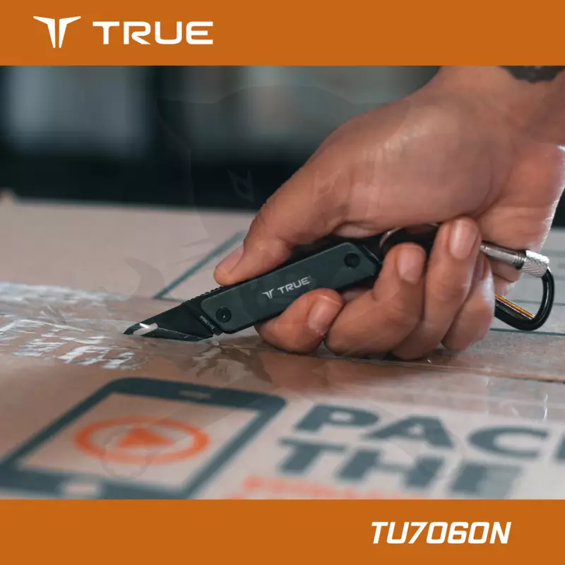 Vágókés, összecsukható Modern Keychain Knife - Fekete - True