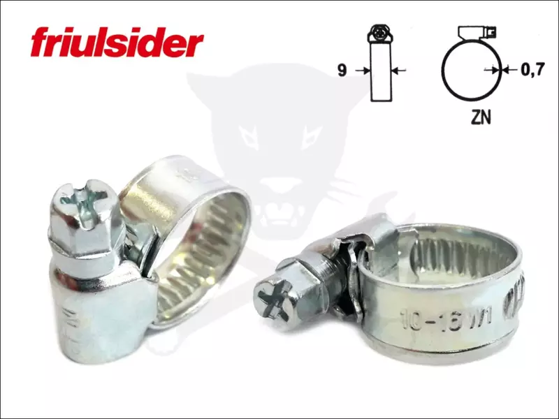 Bilincs Friulsider 10-16 mm - 9 mm W1 FM - Clampex - (10-16FRIU)
