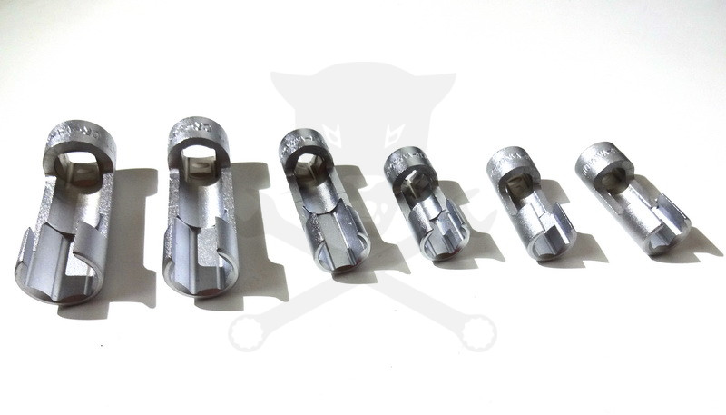 Dugókulcs - crowafej készlet 3/8"-1/2" speciális végig nyitott 10-19 mm