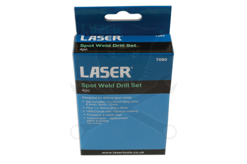 Ponthegesztés lefúró készlet 4 db-os HSS-Co5 + titán bevonat - Laser