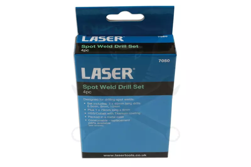 Ponthegesztés lefúró készlet 4 db-os HSS-Co5 + titán bevonat - Laser