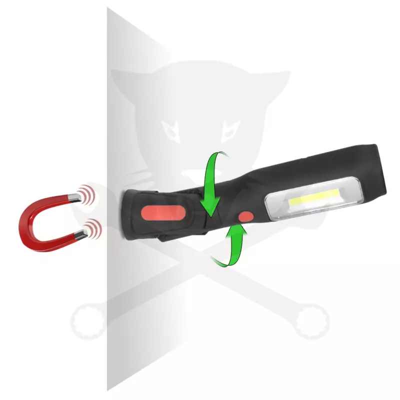 Szerelőlámpa LED 01 COB ledes + 1 LED elülső, profi
