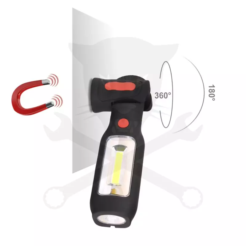 Szerelőlámpa LED 01 COB ledes + 1 LED elülső, profi