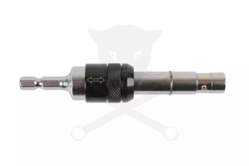 Bit tartó 1/4"-os, fúrógépbe fogható Csuklós / Fix 2:1-ben - Laser