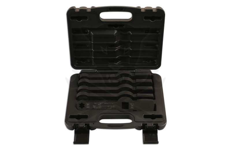 Féknyeregkulcs készlet -TEHER- üthető 5 db-os E18-E20-E24 + M24-M26 3/4"