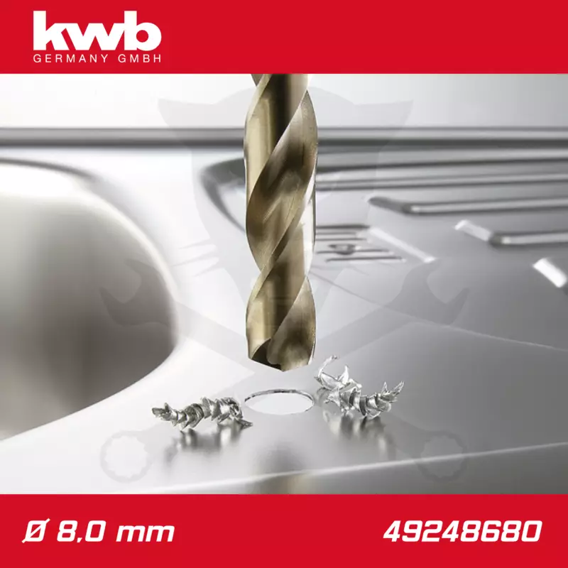 Csigafúró  8,0 mm HSS-G Co5 DIN 338 Twist, profi - KWB