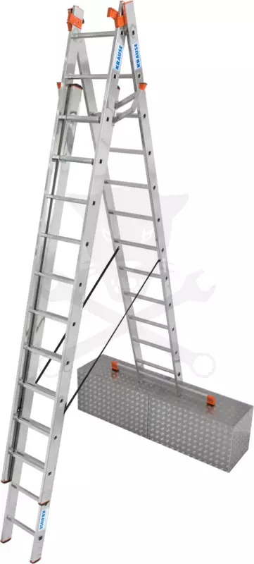 Létra ALU létrafokos sokcélú álló 3x12 fokos - Krause TRIBILO