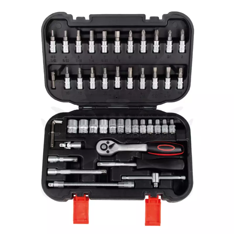 Dugókulcs készlet 1/4" 6 lap 4-14 mm 46 db-os - Super Lock - Kraftmann