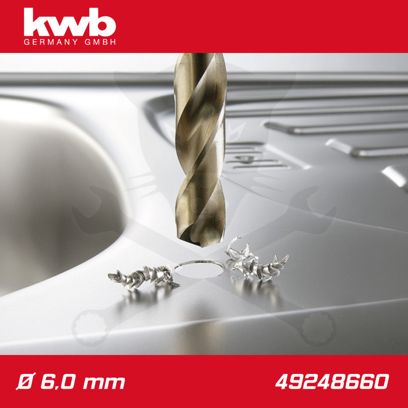Csigafúró  6,0 mm HSS-G Co5 DIN 338 Twist, profi - KWB
