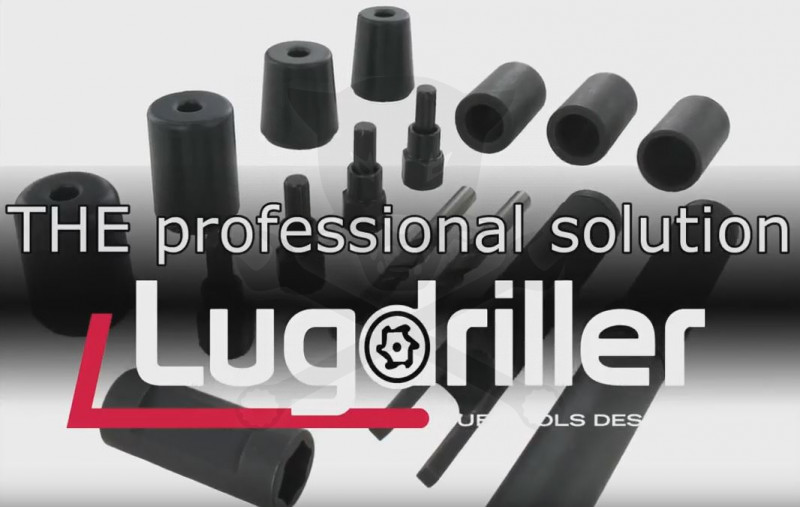 Kerékőr leszedő - lefúró univerzális profi készlet- LUGDRILLER -Hubitools
