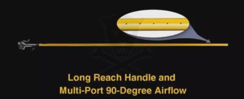 Lefújó pisztoly speciál  600 mm hosszú OLDALRA kifúvásos -AIR COMB 24"