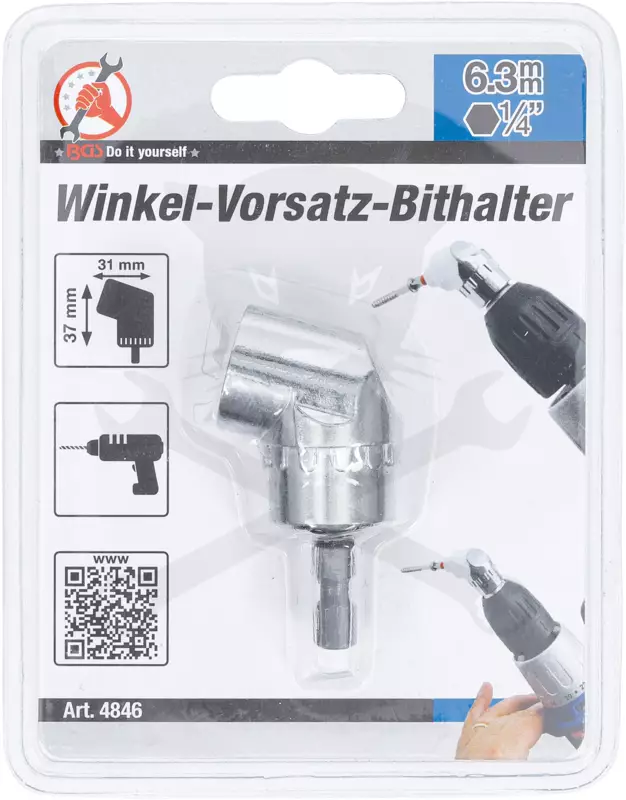 Sarokcsavarozó adapter 75°-os 1/4" - rövid