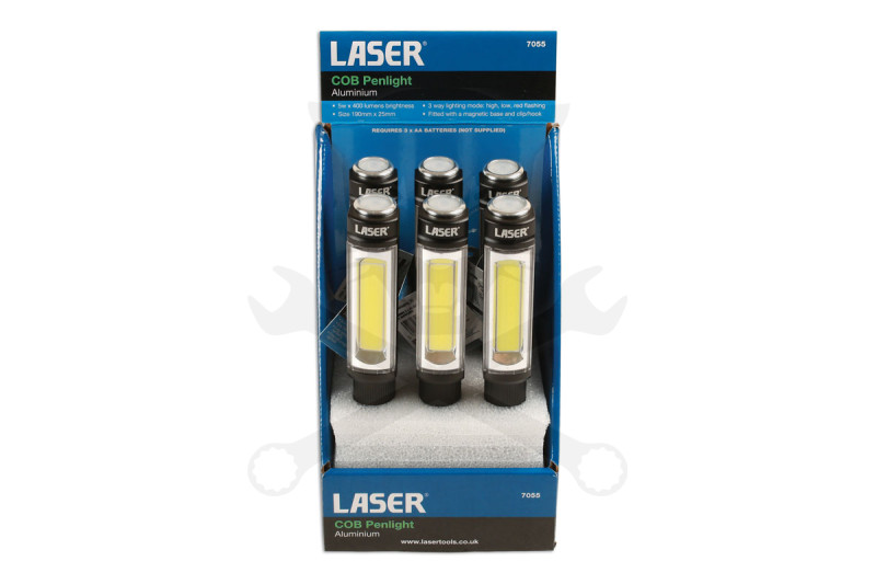 Szerelőlámpa LED 01 COB ledes 5W -elemes- 400 Lm ALU