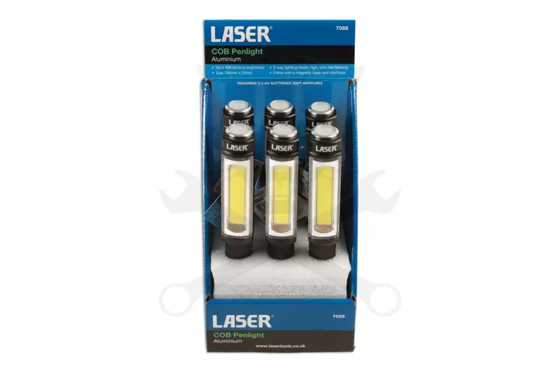 Szerelőlámpa LED 01 COB ledes 5W -elemes- 400 Lm ALU
