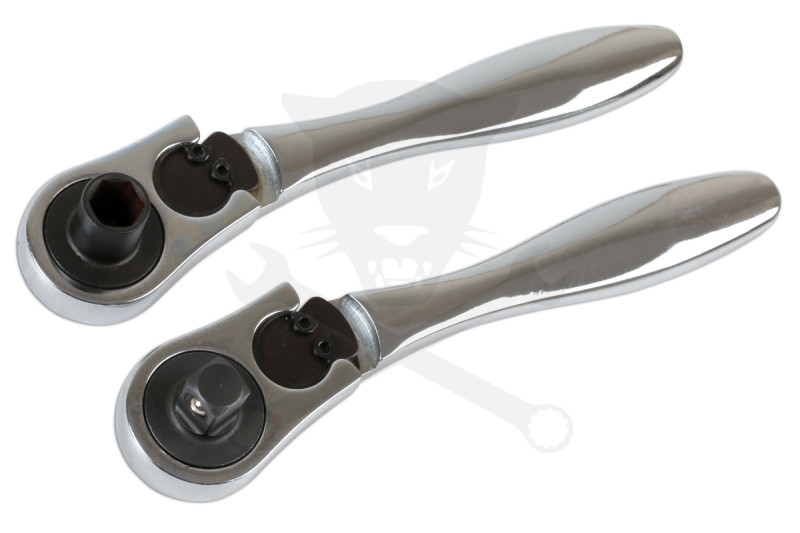 Crowa racsnis kulcs 1/4" 2 db-os készlet 1/4"Bitekhez + 1/4"Dugófejekhez