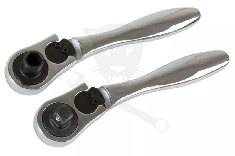 Crowa racsnis kulcs 1/4" 2 db-os készlet 1/4"Bitekhez + 1/4"Dugófejekhez