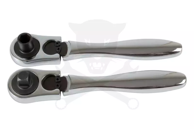 Crowa racsnis kulcs 1/4" 2 db-os készlet 1/4"Bitekhez + 1/4"Dugófejekhez