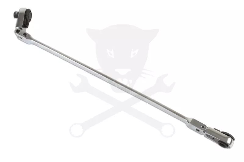 Racsnis hajtószár extra hosszú flexibilis fejjel 1/4" bit+1/4" dugófej
