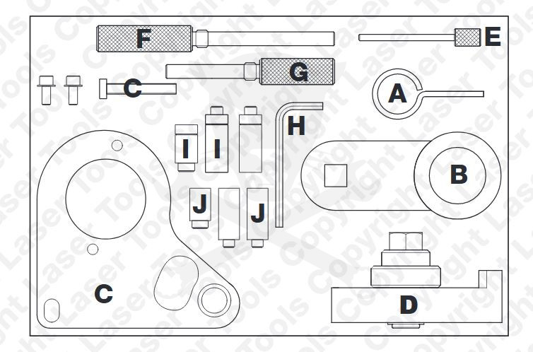 Vezérlésrögzítő készlet Renault, Opel, Nissan 1.6 / 2.0 / 2.3 DCI -Láncos