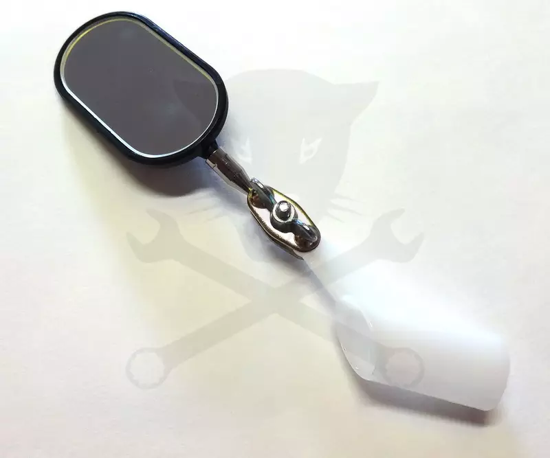 Tükör  25x50 mm Flexibilis, beépített világítással, mágneses véggel
