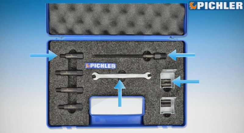 Kompressziómérő diesel Full-Univerzális izzítógyertya-adapter készlet