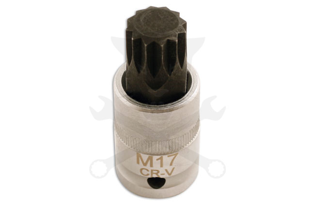 Rátűzőkulcs - crowa+bit 1/2" XZN - Spline M17 - Laser