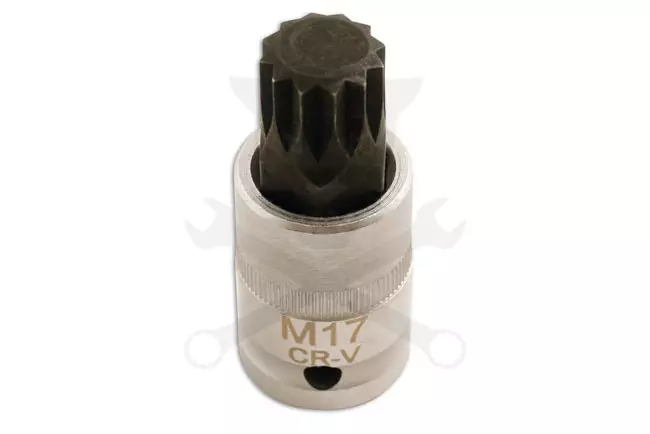 Rátűzőkulcs - crowa+bit 1/2" XZN - Spline M17 - Laser