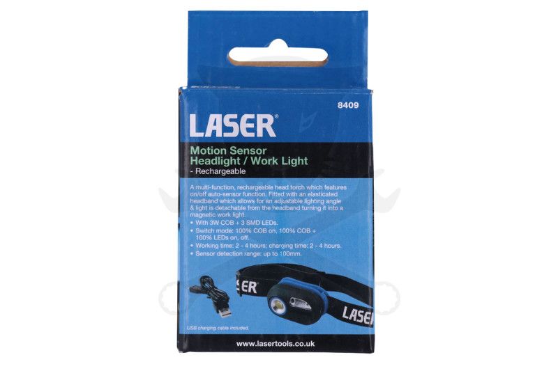 Szerelőlámpa - Fejlámpa LED 01 COB Multifunkc. 2:1 akkus USB +szenzor