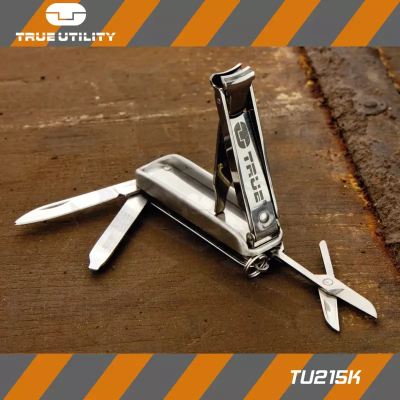 Multifunkciós körömápoló, NAILCLIP KIT 5in1 - Ezüst- True