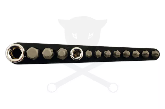 Bit készlet 13 db-os imbusz + bit 1/4"-3/8" befogó - Laser