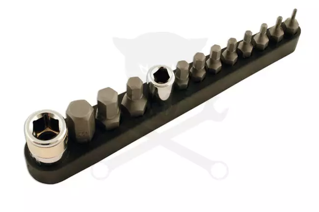 Bit készlet 13 db-os imbusz + bit 1/4"-3/8" befogó - Laser