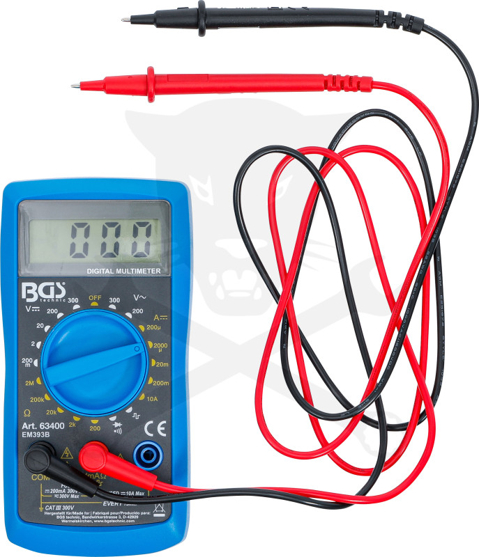 Multiméter, digitális 250V AC-DC , 200µA-10A DC árammérés - BGS