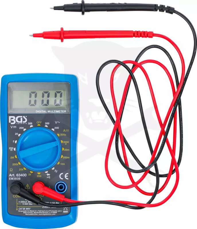 Multiméter, digitális 250V AC-DC , 200µA-10A DC árammérés -  BGS
