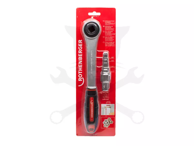 Lépcsős kulcs radiátorhoz, racsnival univerzális 3/8"-1'-ig Rothenberger