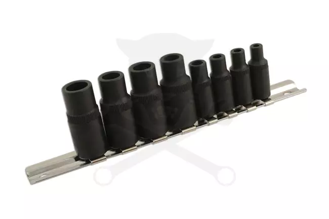 Adapter készlet menetfúrókhoz  8 db-os 4 lapú M1.5-M14 -mágneses- Laser
