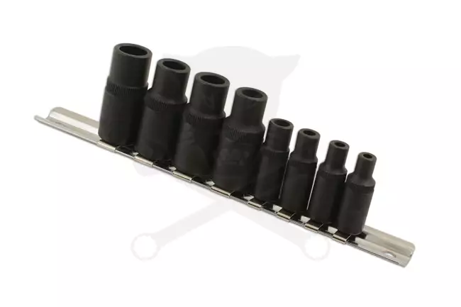 Adapter készlet menetfúrókhoz  8 db-os 4 lapú M1.5-M14 -mágneses- Laser