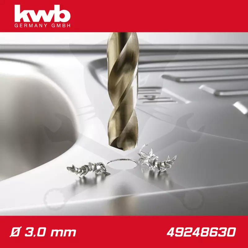 Csigafúró 3,0 mm HSS-G Co5 DIN 338 Twist, profi - KWB