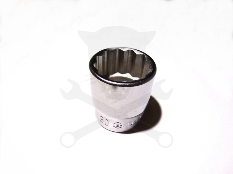 Dugókulcs - crowafej 1/2" 12 szög normál 30 mm Genius