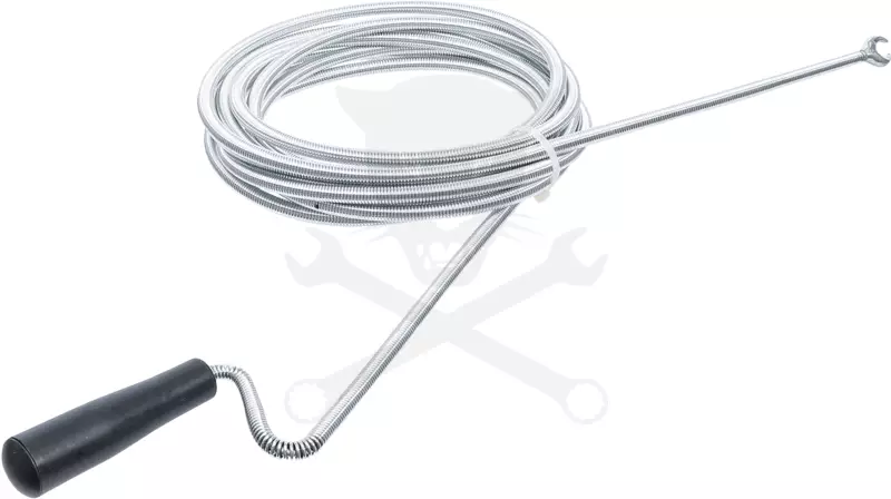 Csőtisztító spirál 5 méter x 10 mm - Fej átmérő: 20 mm - Kraftmann
