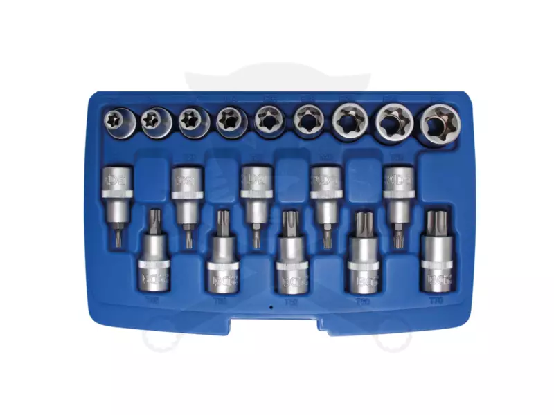 Torx készlet külső/belső E-torx 1/2" 19 db-os BGS