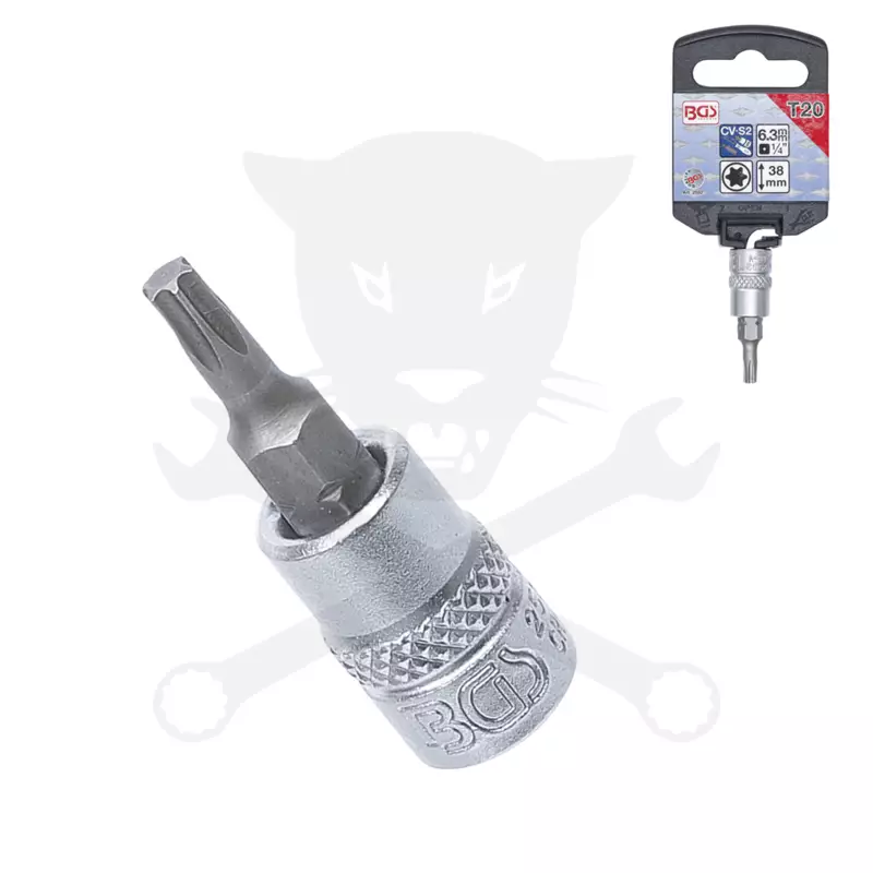 Rátűzőkulcs - crowa+bit 1/4" torx T20 BGS
